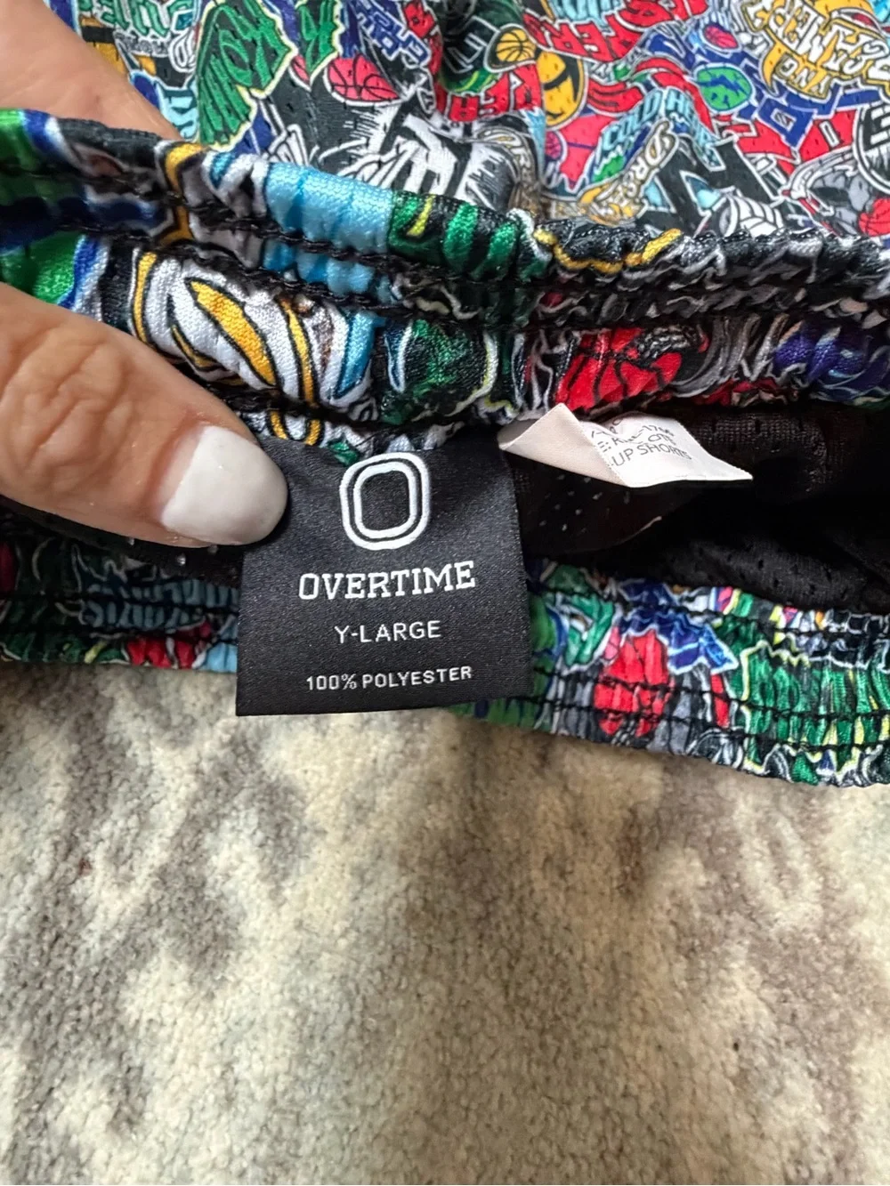 Overtime Multicolor Basketball Graphic Athletic Shorts